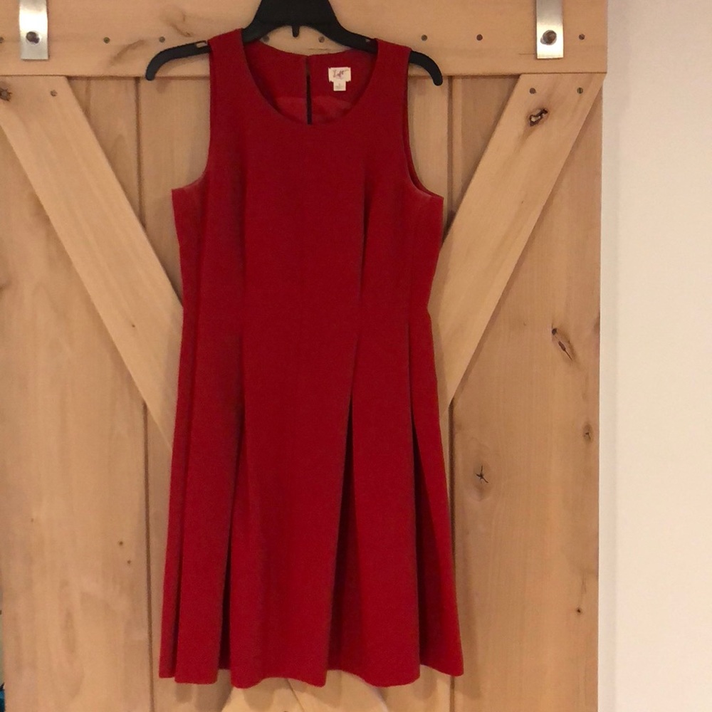 Pleated red dress